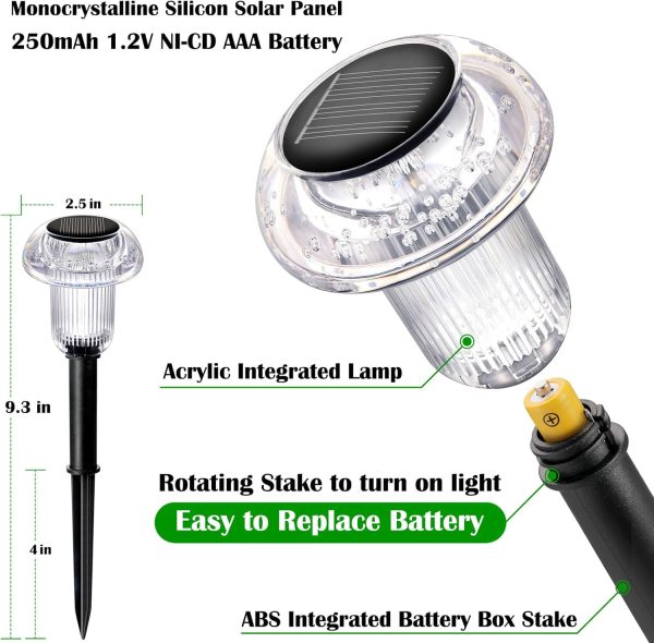 Priddop Solar Pathway Lights Waterproof Garden Outdoor-1