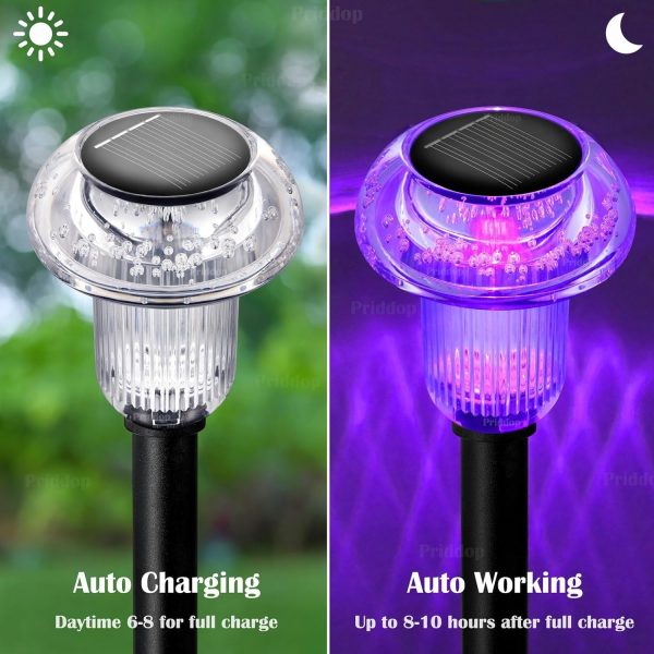 Priddop Solar Pathway Lights Waterproof Garden Outdoor-3