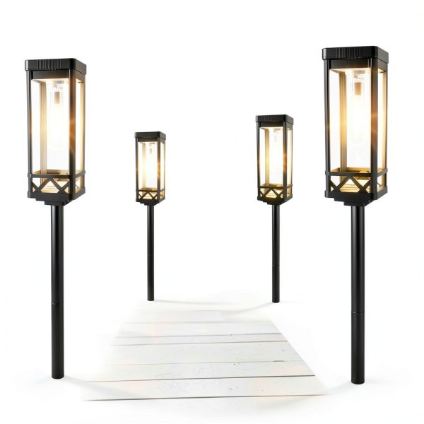 Solar Pathway Lights Modern Design Cool Warm White Outdoor-4