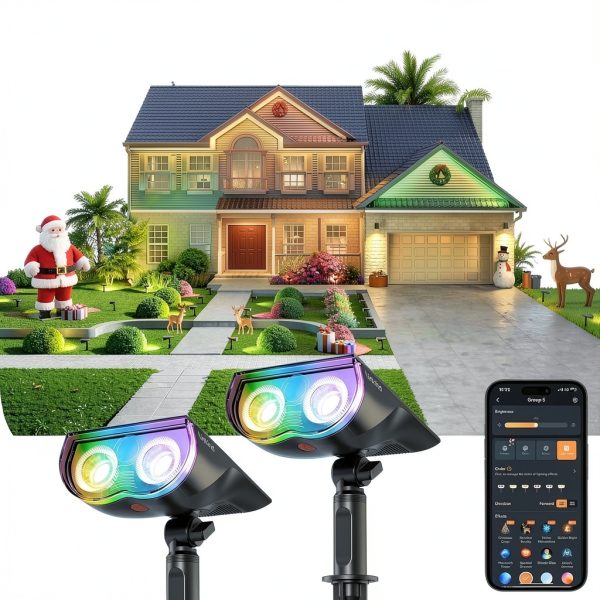 Linkind Smart Solar Spotlight App Control Color Changing-0