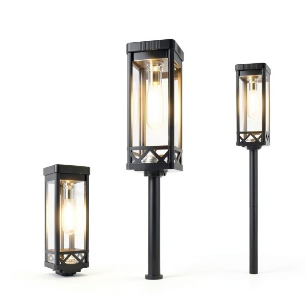 Solar Pathway Lights Modern Design Cool Warm White Outdoor-5