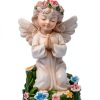 Pohabery Solar Angel Statue Garden Decor Waterproof Gift-8