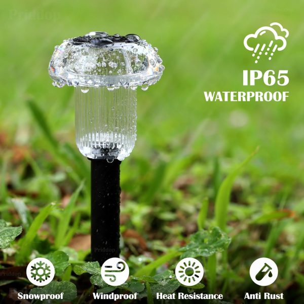 Priddop Solar Pathway Lights Waterproof Garden Outdoor-6