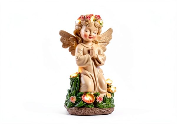 Pohabery Solar Angel Statue Garden Decor Waterproof Gift-7