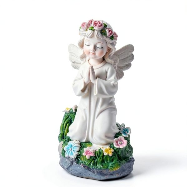 Pohabery Solar Angel Statue Garden Decor Waterproof Gift-4
