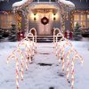 Joiedomi Pre-lit Candy Cane Pathway Markers Outdoor-8