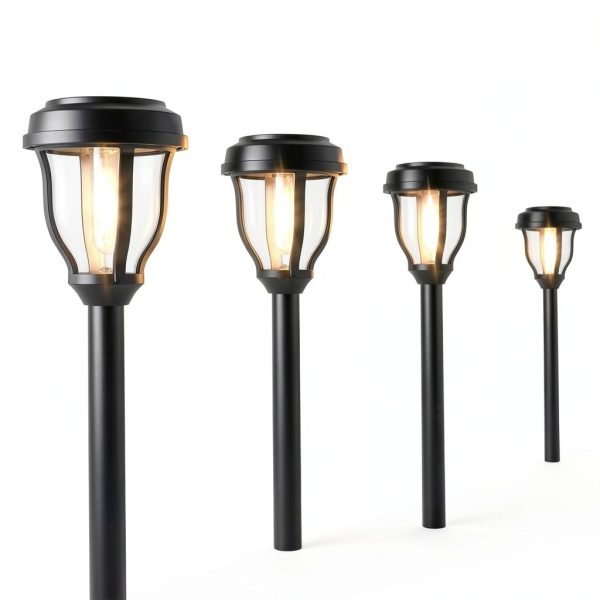 DERAYSION Solar Path Light Warm White Rustic Outdoor Garden-1