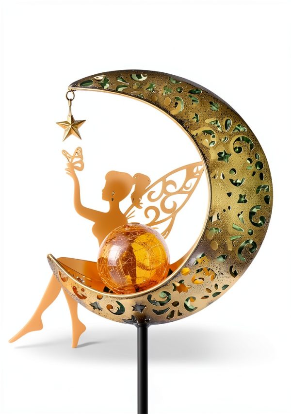 Solar Fairy Light Vuees Metal Stake Warm Gold-5