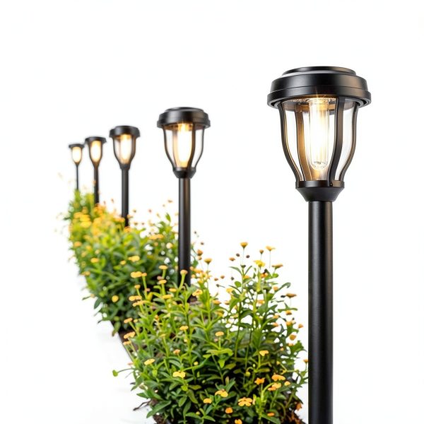 DERAYSION Solar Path Light Warm White Rustic Outdoor Garden-6