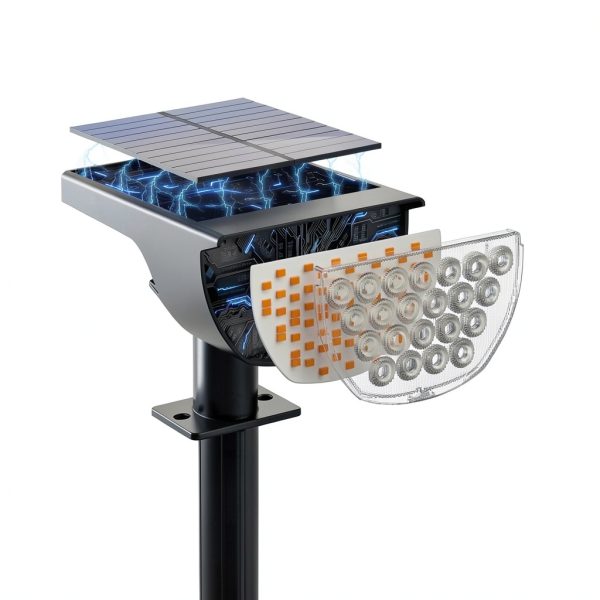 Solar Outdoor Spotlights GKGG White Waterproof-1