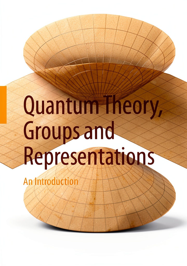 Student studying the Group Theory textbook at a desk
