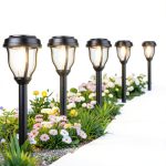 DERAYSION Solar Path Light Warm White Rustic Outdoor Garden-0