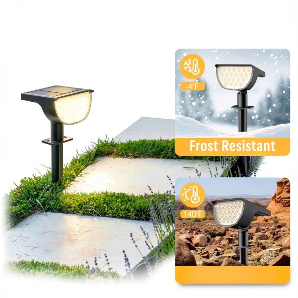 Solar Outdoor Spotlights GKGG White Waterproof-2