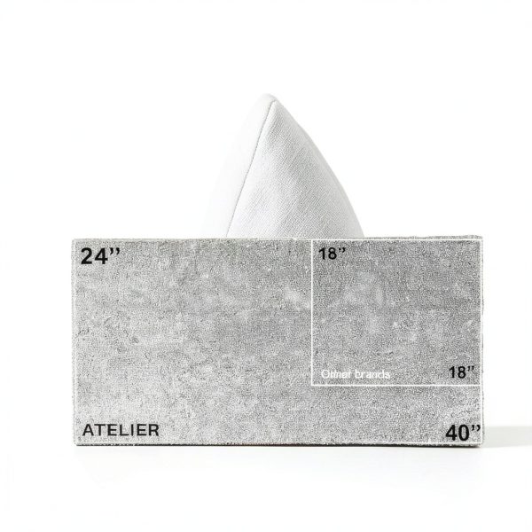Atelier Luxury Carpet Tiles/Squares (33.33 sf) ($3.99/SF) - Super Plush - DIY Installation, Seamless Appearance, High-Density Padding, Machine Washable (Beige, 8x8 (Sample))-3