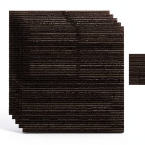 10 Carpet Tiles Peel and Stick, 12” x 12” Self Adhesive Carpet Floor Tile, Anti-Slip Reusable Squares Soft Padded Carpet Tiles for Kitchen Bedrooms Indoor Outdoor-0