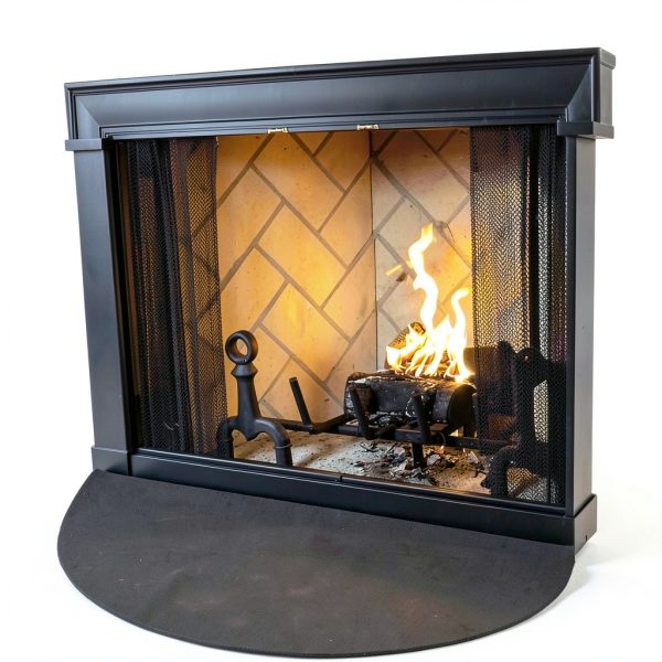 63″x37″ Extra Large Half Round Fireproof Fireplace Mat Hearth Area Rug - Fire Retardant Fiberglass Carpet - Fire Flame Resistant Floor Covering Protection Pad Non-Slip Floor Protector-1