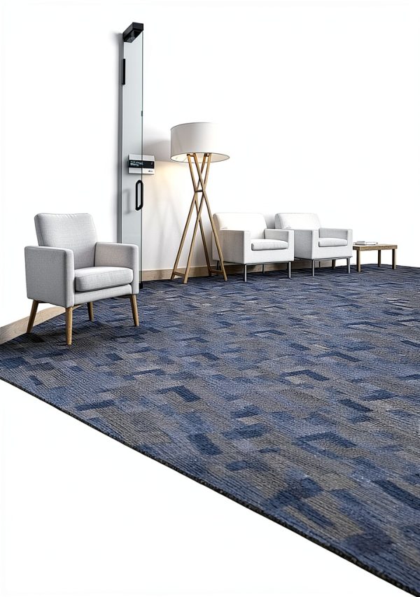 Mohawk Basics 24" x 24" Berber Carpet Tile Ocean Deep 96 sq ft-1