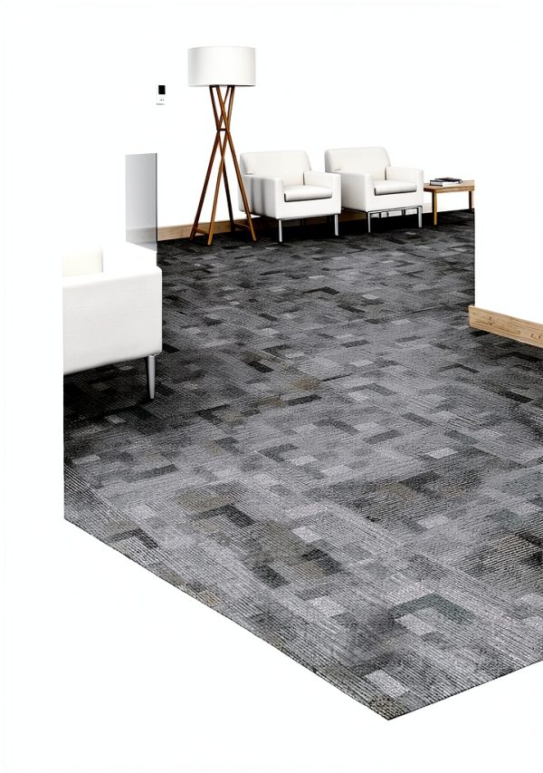 Mohawk Basics 24x24 Berber Carpet Tile Smoke 0.09in Pile 96sqft-5