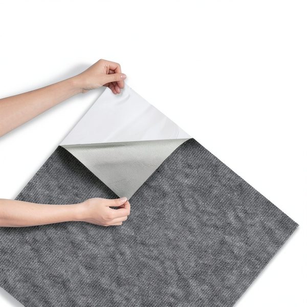 Peel and Stick Carpet Tile 24x24 Light Gray by Garaneeds Soft Flooring-5