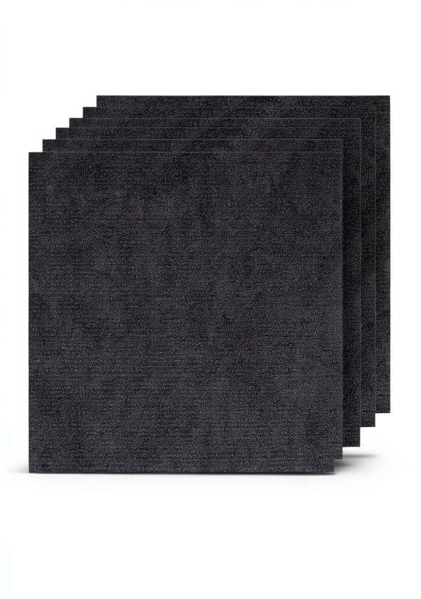 Peel and Stick Carpet Squares 24" SOOKEA Slip Tiles Dark Gray 20 Pack-0