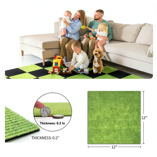 Carpet Tiles Peel and Stick AKIVIDA 12x12 Non Slip 10‑Pack-4