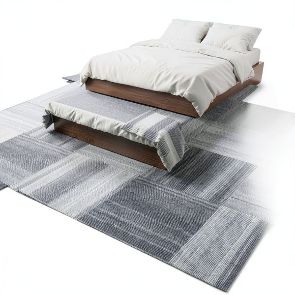 LITA Carpet Tiles Gradual Gray 24x24 18‑Tile Non‑Slip for Home-0